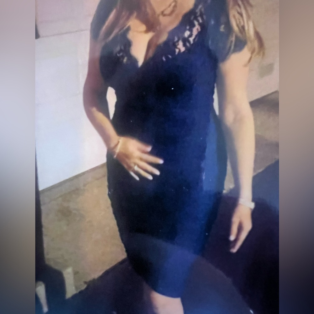 Adrianna Papell blue cocktail dress 👗